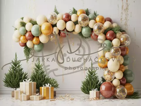 Fotopozadí - CHRISTMAS GARLAND 1