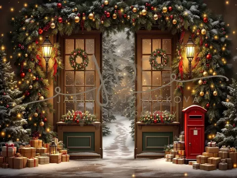 Fotopozadí - Vánoční se schránkou 1