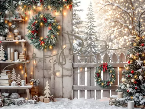 Fotopozadí - Zasněžená přírodní scéna 1