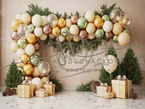 Fotopozadí - CHRISTMAS GARLAND 10