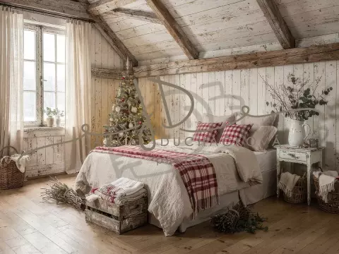 Fotopozadí - Vánoční pokoj v chalupě 11
