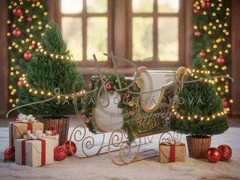 Fotopozadí - Vánoční sáně 12