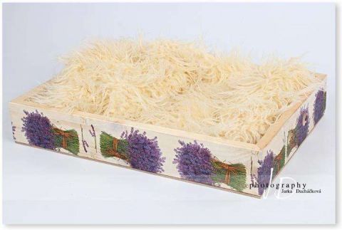 Dřevěná bedýnka - šuplíček levandulový s úchyty
