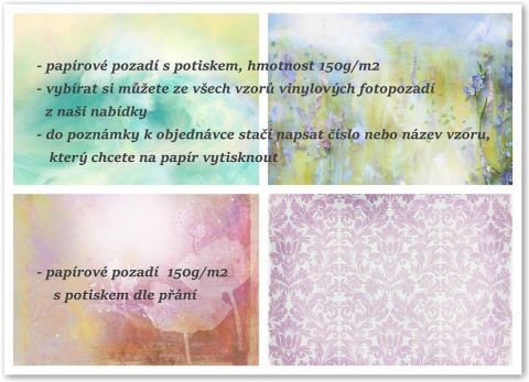 Papírové pozadí s potiskem 150g m2