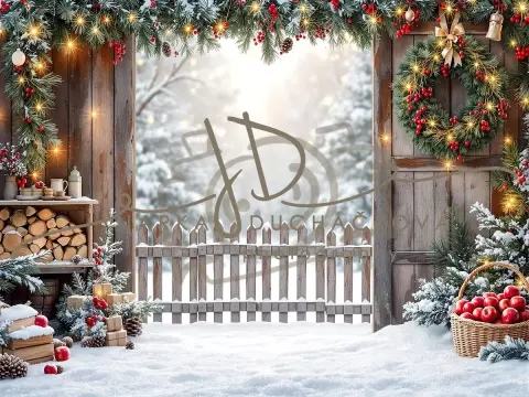 Fotopozadí - Zasněžená přírodní scéna 15