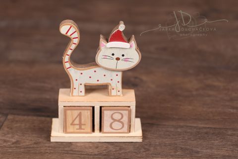 Kalendář dřevo - kočka velká