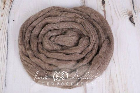 MERINO vlna - česanec - hnědá melírovaná