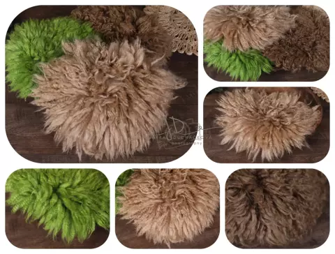 Kožešina FLOKATI - kruh průměr cca 45cm Kožešina FLOKATI - kruh průměr cca 45cm