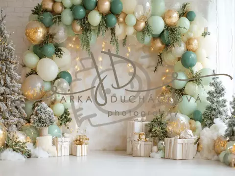 Fotopozadí - CHRISTMAS GARLAND 18