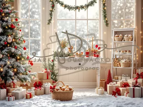 Fotopozadí - Vánoční pokoj s cukrovím 19