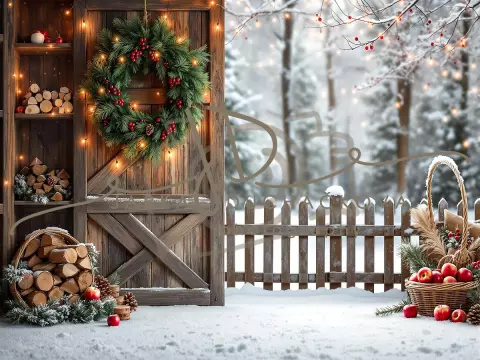 Fotopozadí - Zasněžená přírodní scéna 19