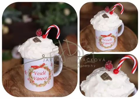 Hrneček vánoční se zdobením Veselé Vánoce