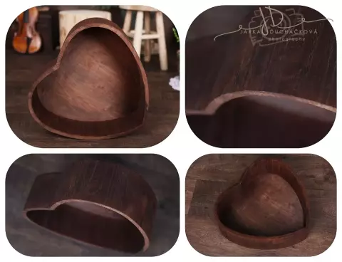 Mísa hnědý - SRDCE 42cm Mísa hnědý - SRDCE 42cm