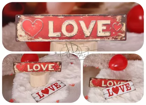 Nápis LOVE červený 40cm