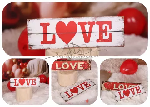 Nápis LOVE bílý 30cm