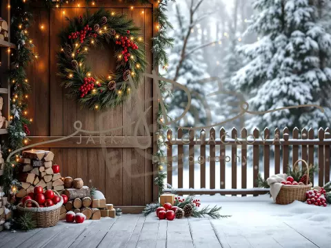 Fotopozadí - Zasněžená přírodní scéna 20