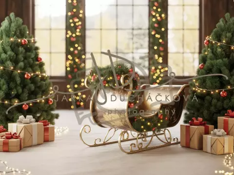 Fotopozadí - Vánoční sáně 22