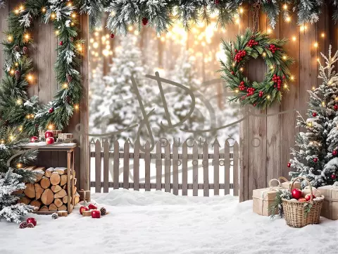 Fotopozadí - Zasněžená přírodní scéna 22