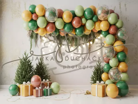Fotopozadí - CHRISTMAS GARLAND 23