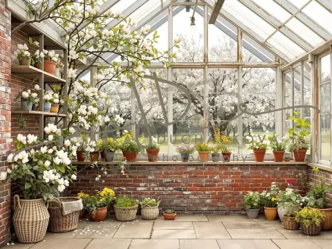 Fotopozadí - Jarní skleník 23 Fotopozadí - Jarní skleník 23