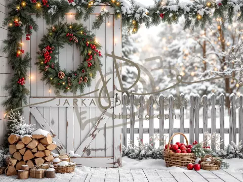 Fotopozadí - Zasněžená přírodní scéna 24