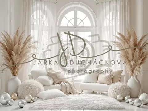 Fotopozadí - Bílá scéna zimní 25 Fotopozadí - Bílá scéna zimní 25