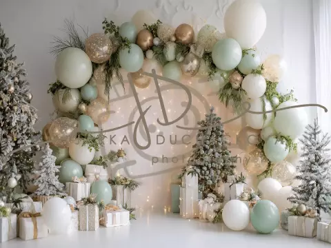 Fotopozadí - CHRISTMAS GARLAND 25