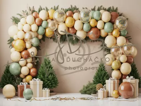 Fotopozadí - CHRISTMAS GARLAND 26