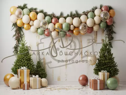 Fotopozadí - CHRISTMAS GARLAND 28