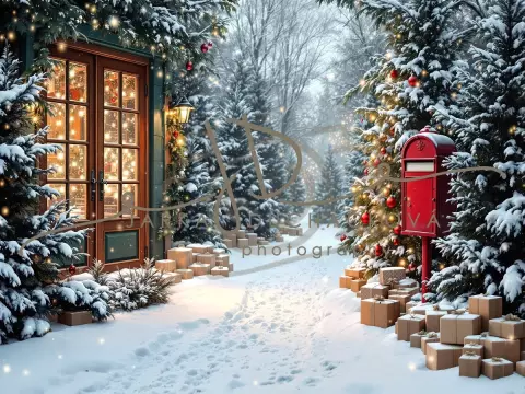 Fotopozadí - Vánoční se schránkou 3