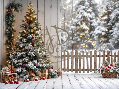 Fotopozadí - Zasněžená přírodní scéna 31