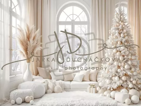 Fotopozadí - Bílá scéna zimní 33 Fotopozadí - Bílá scéna zimní 33