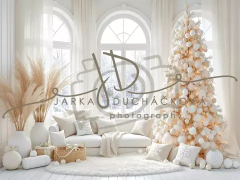 Fotopozadí - Bílá scéna zimní 34 Fotopozadí - Bílá scéna zimní 34