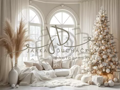 Fotopozadí - Bílá scéna zimní 36 Fotopozadí - Bílá scéna zimní 36