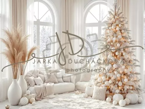 Fotopozadí - Bílá scéna zimní 37 Fotopozadí - Bílá scéna zimní 37