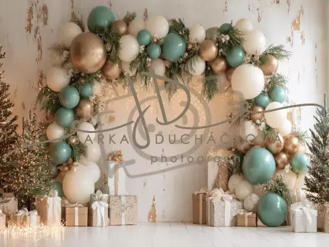 Fotopozadí - CHRISTMAS GARLAND 4