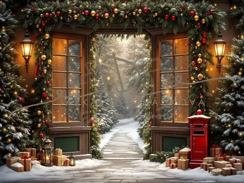 Fotopozadí - Vánoční se schránkou 4