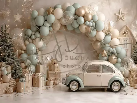 Fotopozadí - CHRISTMAS s autem 402