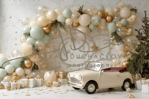 Fotopozadí - CHRISTMAS s autem 411