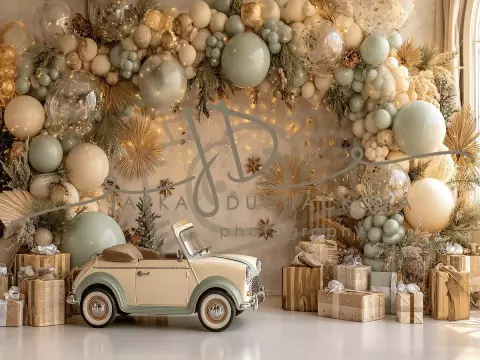 Fotopozadí - CHRISTMAS s autem 413