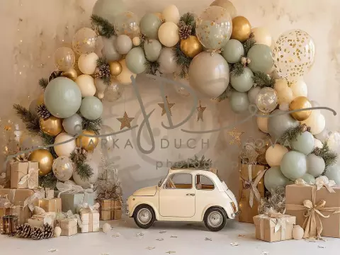 Fotopozadí - CHRISTMAS s autem 414