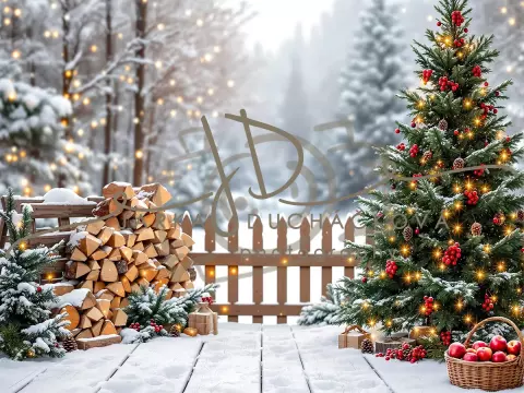 Fotopozadí - Zasněžená přírodní scéna 45 Fotopozadí - Zasněžená přírodní scéna 45