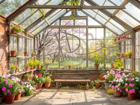 Fotopozadí - Jarní skleník 5 Fotopozadí - Jarní skleník 5