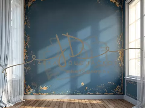 Fotopozadí - Stěna s okny modrá 5