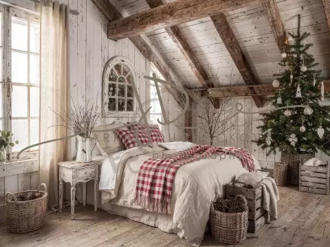Fotopozadí - Vánoční pokoj v chalupě 5