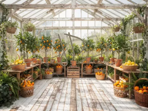 Fotopozadí - Skleník s citrusy 6