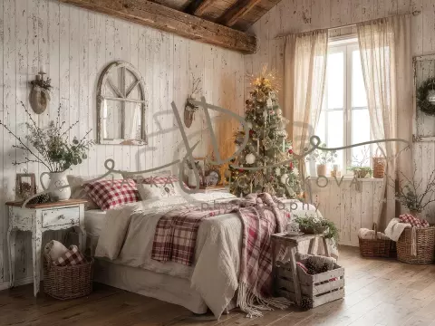 Fotopozadí - Vánoční pokoj v chalupě 6