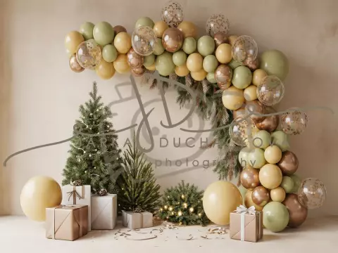 Fotopozadí - CHRISTMAS GARLAND 8