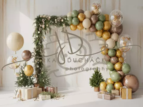 Fotopozadí - CHRISTMAS GARLAND 9