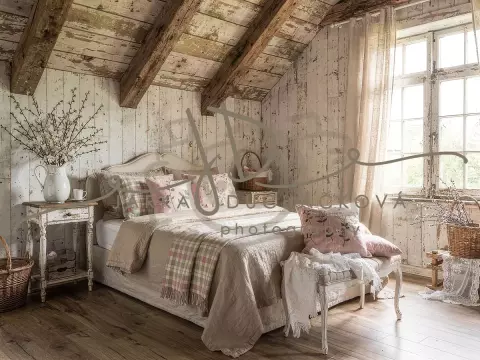 Fotopozadí - Jarní  pokoj v chalupě 9